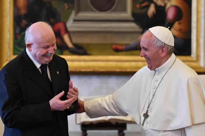 Grand Master of the Sovereign Military Order of Malta, Giacomo Dalla Torre del Tempio di Sanguinetto at Vatican